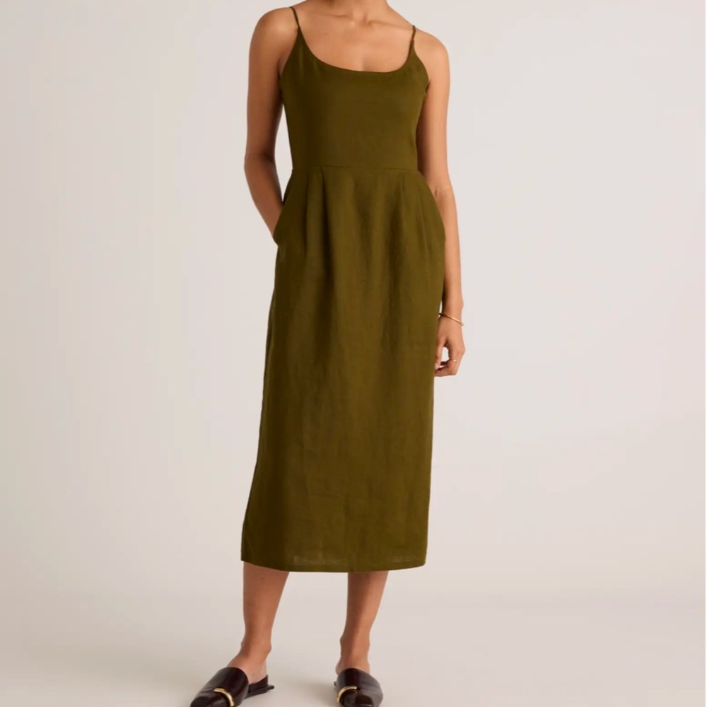 NWT Quince Linen scoop neck dress